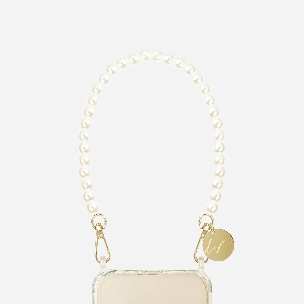 White Pearl Short Phone Chain