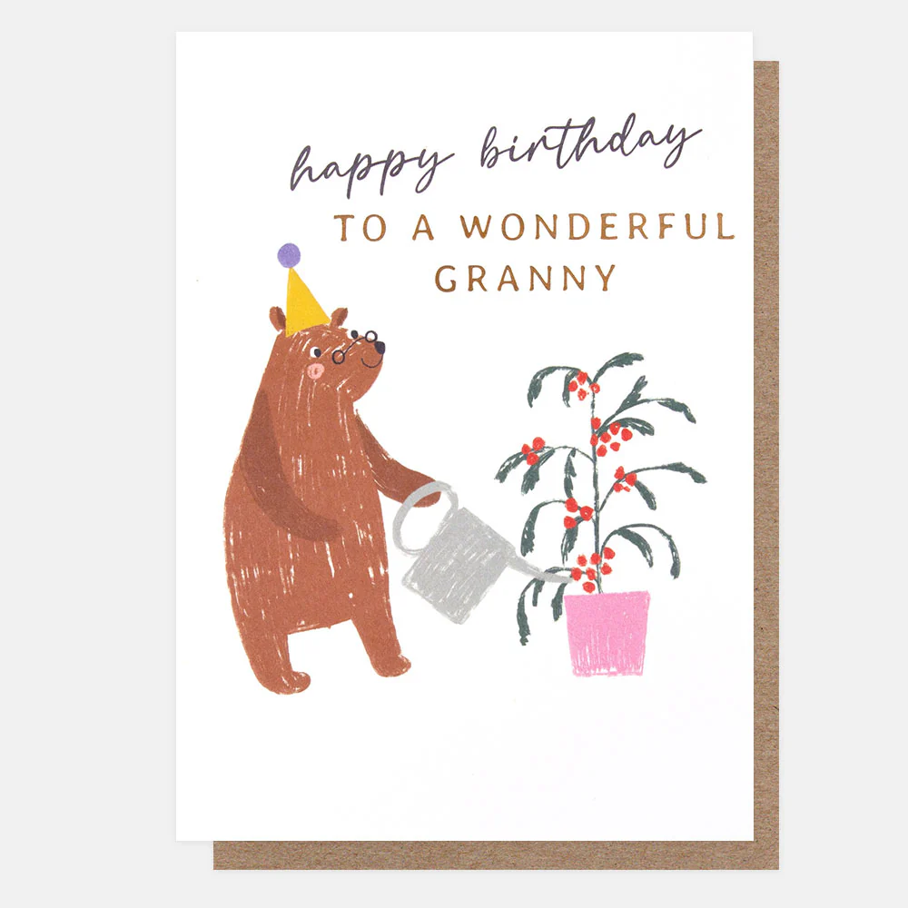 Bear Wonderful Granny Birthday Card For Grandma